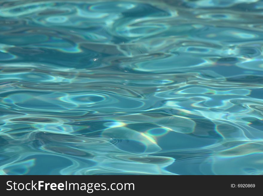 Water inside of a pool. Water inside of a pool.