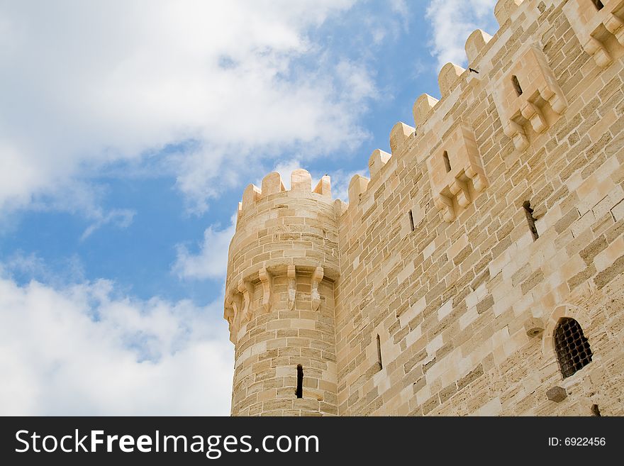 Wall of castle in Alexandria, Egypt