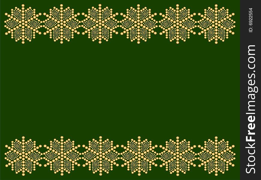 Contemporary christmas border in green. Contemporary christmas border in green