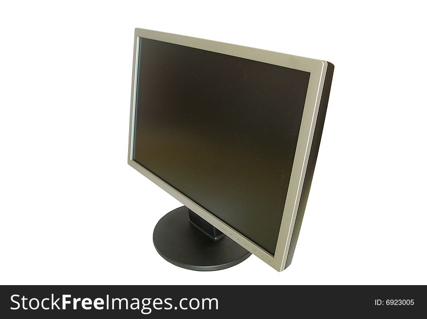 Monitor isolated over white background