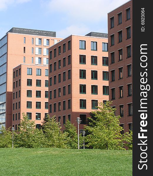 Modern architecture of Potsdamer Platz in Berlin, Germany.