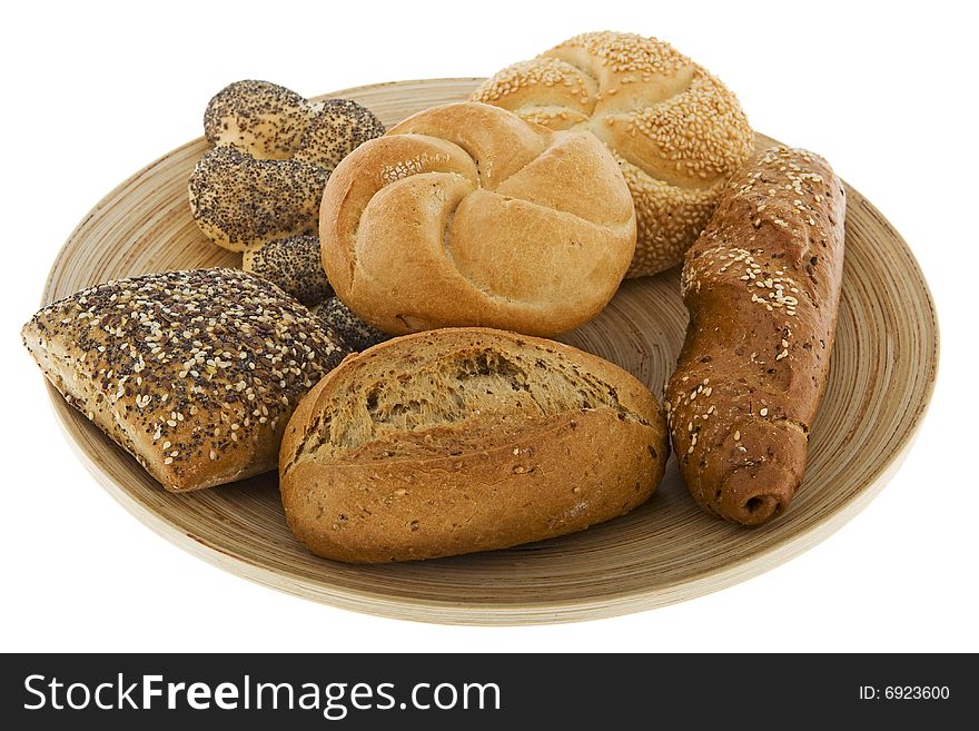 Assortment at fresh pastries, against a white background isolates