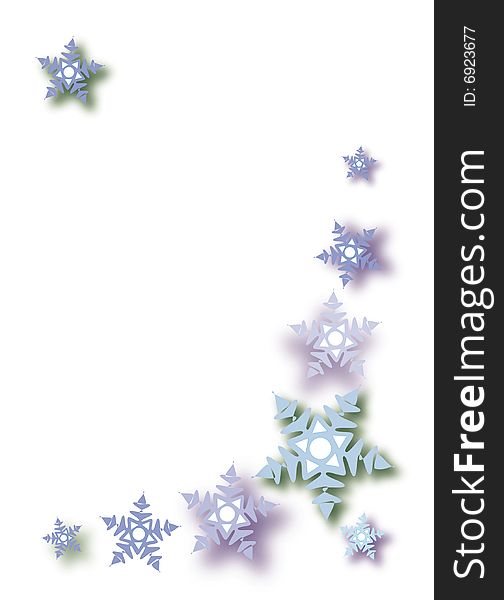 Winter design with high detailed snowflakes and waves. Vector llustration