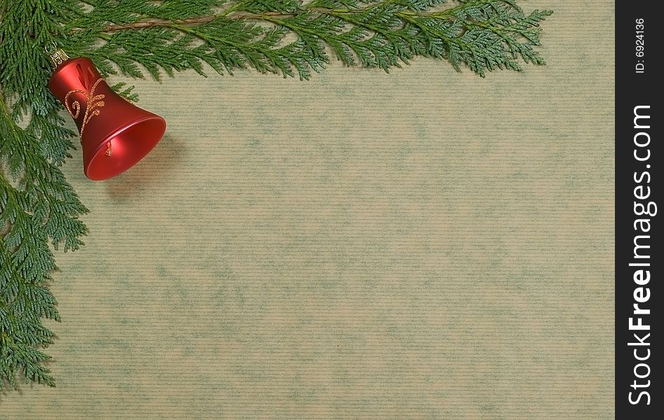 Holiday backgrounds with red bell. Holiday backgrounds with red bell