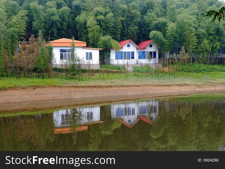 Holiday villa on the lakeside.