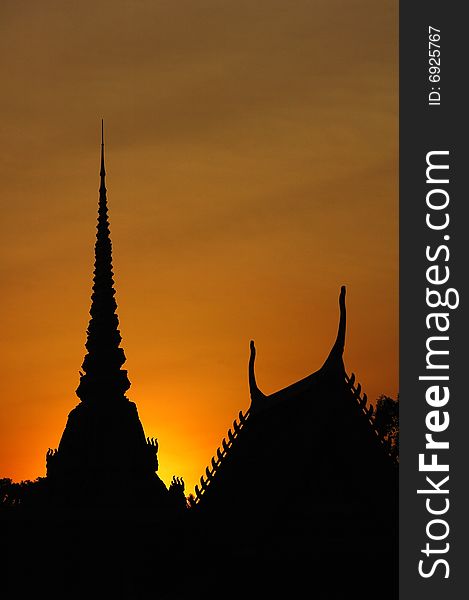 The Royal Palace in afterglow,Phnom Penh,Cambodia