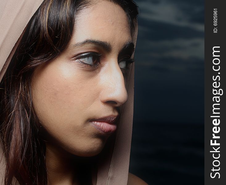 Headshot of a young Bangladeshi female. Headshot of a young Bangladeshi female