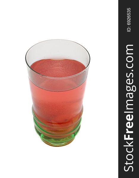 Cocktail in a glass isolated on a white