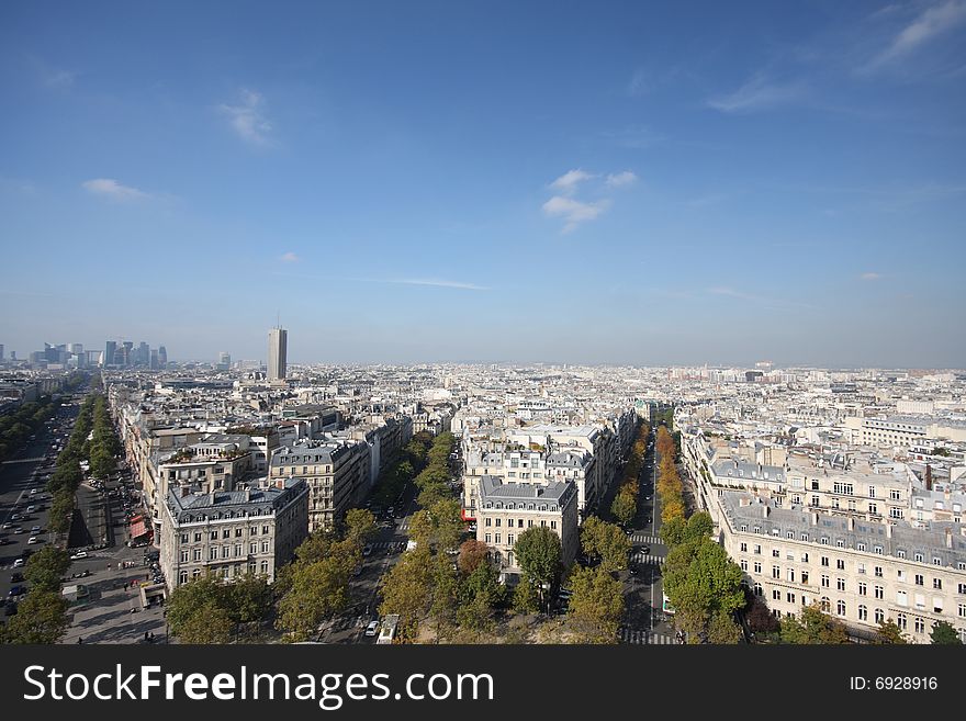 View of Paris from the Arc de Triomphe