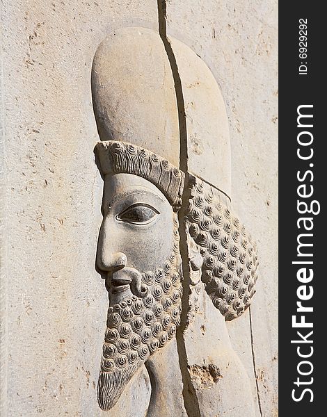 Bas-relief of Persian soldier from Persepolis, Iran (VI-th century BC). Bas-relief of Persian soldier from Persepolis, Iran (VI-th century BC)