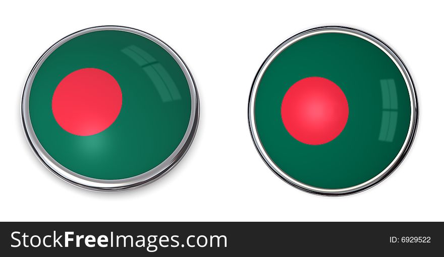 Button style banner in 3D of Bangladesh. Button style banner in 3D of Bangladesh