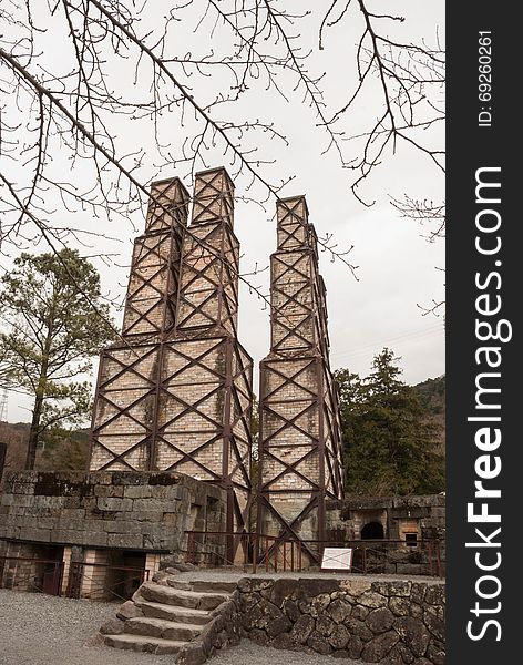 Nirayama Reverberatory furnace in Izunokuni, Shizuoka Japan. Heritage of Industrial Modernization of Japan.