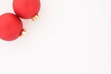 Two Christmas Bulbs Royalty Free Stock Image