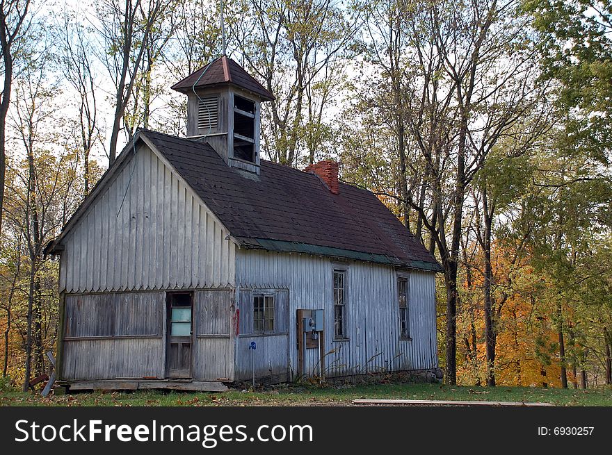 This old school house was photographed in avon indiana