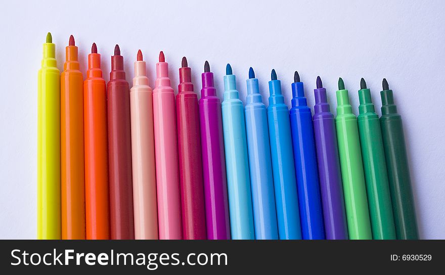 Colored Markers In Line