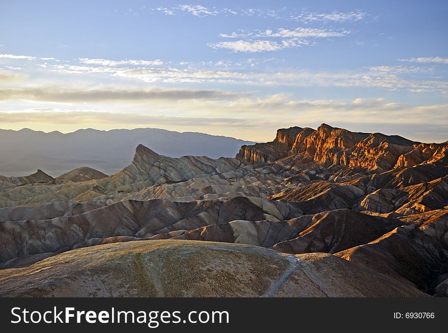 Sun set over the mountains around Death Valley in Nevada. Sun set over the mountains around Death Valley in Nevada