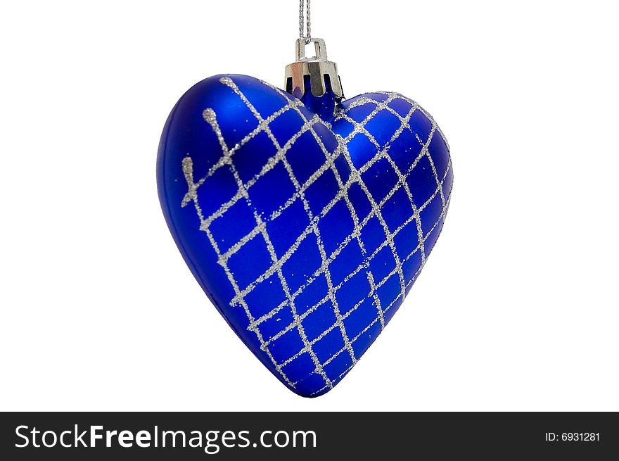 Christmas deep blue heart