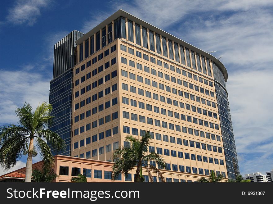 Modern art deco office building in south florida. Modern art deco office building in south florida