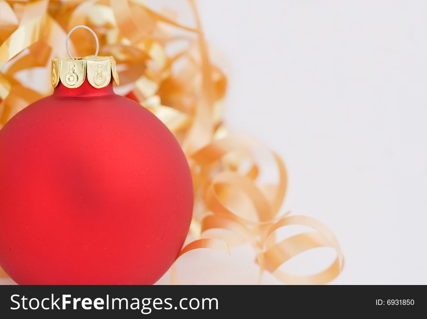Red Christmas Ornament With Ribbon
