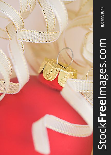 Red Christmas Ornament With Ribbon