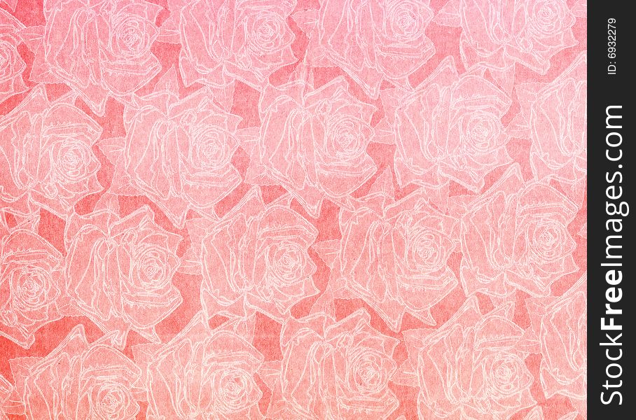 Beautiful abstract paper roses background