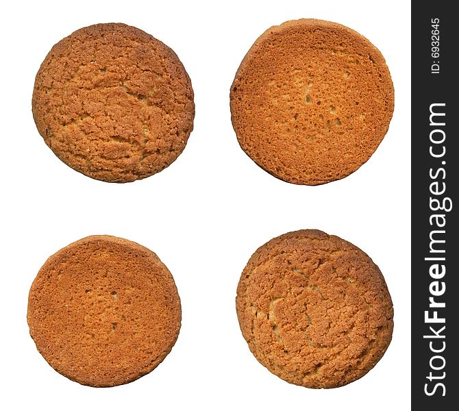 Some cookies isolated on a white background