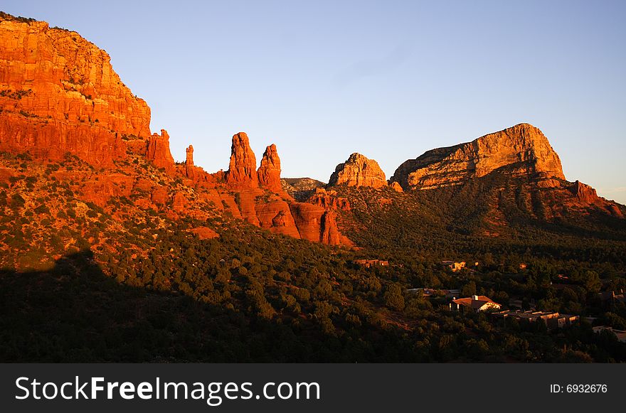 Wonderful sunset in red rock Sdeona Arizona. Wonderful sunset in red rock Sdeona Arizona