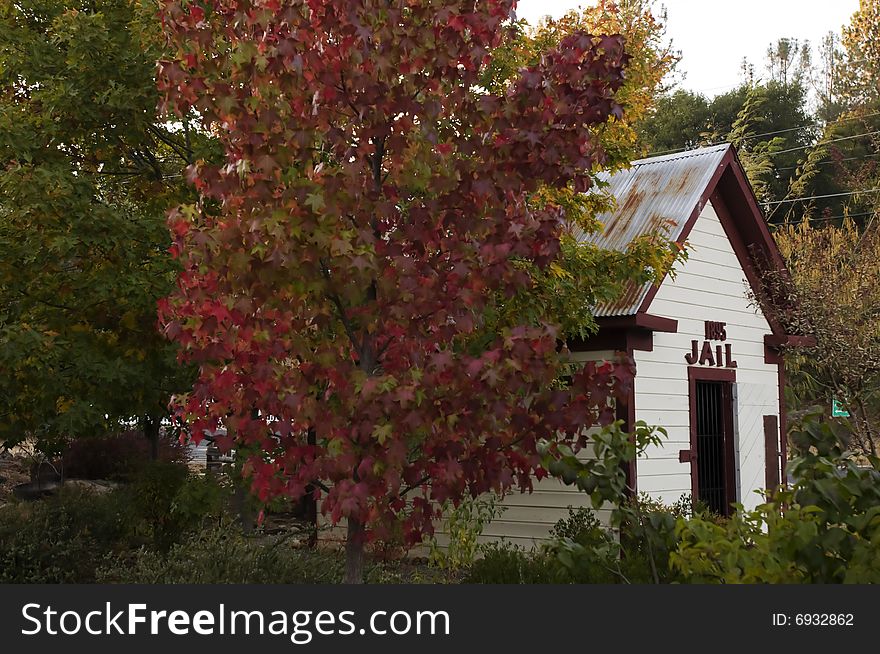 Small Town Jail in Fall Color