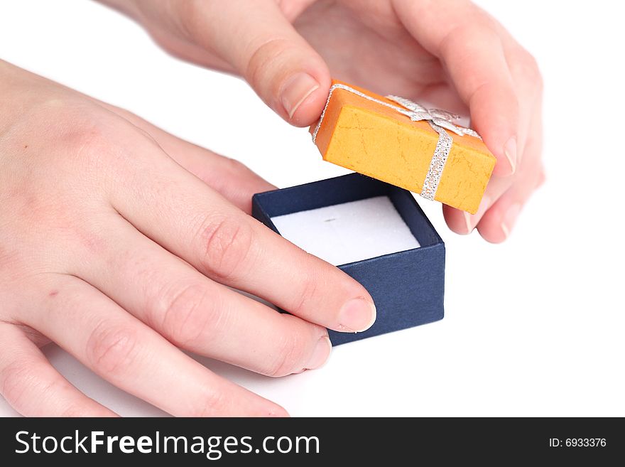 Christmas presents isolated on the white background