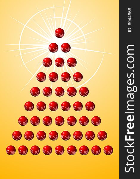 Vector illustration of Christmas Balls