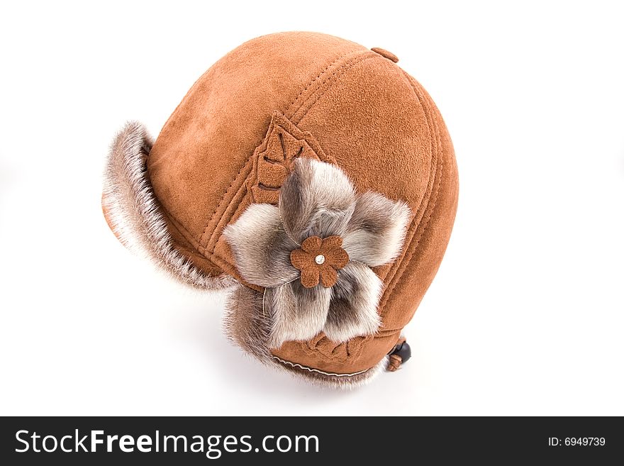 Woman hat  isolated on a white background