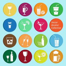 Vector Collection: Alcohol Icons Stock Photography Vector Collection: Alcohol Icons Stock Photography