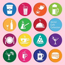 Vector Collection: Cafe And Restaurant Icons Royalty Free Stock Photo Vector Collection: Cafe And Restaurant Icons Royalty Free Stock Photo