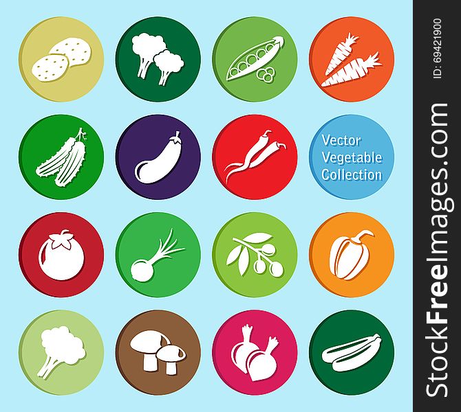 Vector collection: vegetable icons