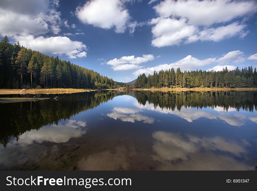 Lake in bulgarian rhodopa mountains. Lake in bulgarian rhodopa mountains