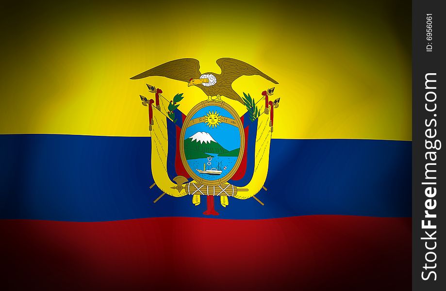 Flag of Andorra waving in the wind. Flag of Andorra waving in the wind