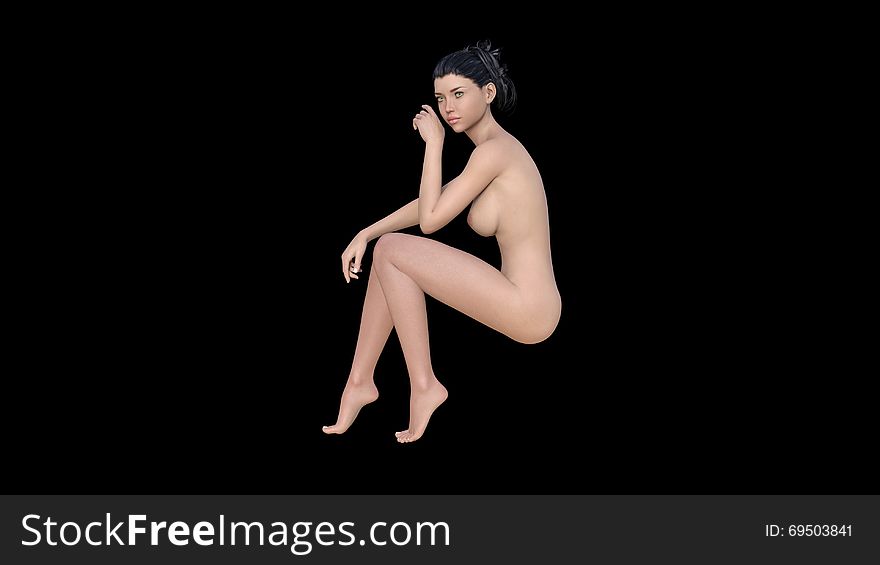 3D Render of Nude Girl &#x28;003&#x29; made in Daz 3D Studio 4.9