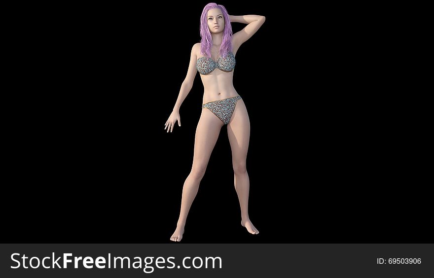 3D Render Of Pose Girl &x28;001&x29; Made In Daz 3D Studio 4.9