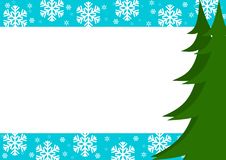 Christmas Border With Trees And Snowflakes Stock Photo Christmas Border With Trees And Snowflakes Stock Photo