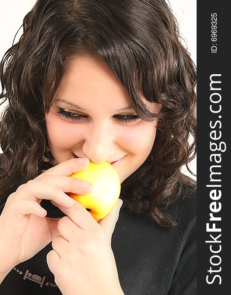 Teen And Apple
