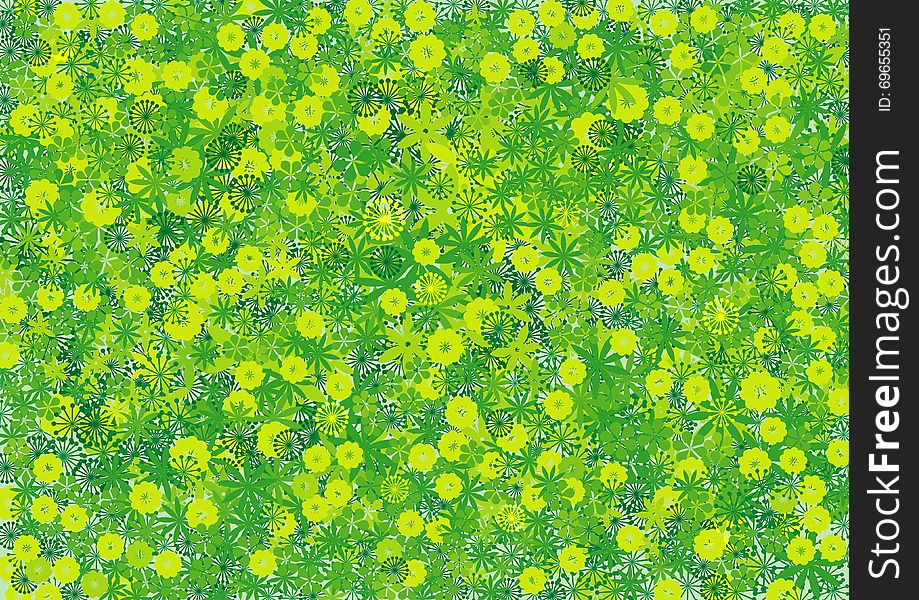 Vector background with green flowers. Vector background with green flowers