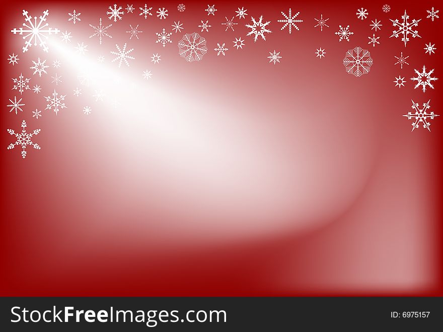 Snowflake and star winter themed background. Snowflake and star winter themed background