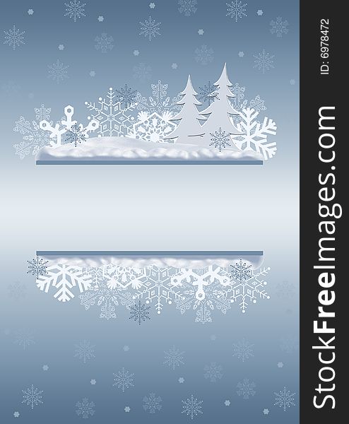 Celebratory Christmas border, with place for your text. Grey and blue tones. Celebratory Christmas border, with place for your text. Grey and blue tones.