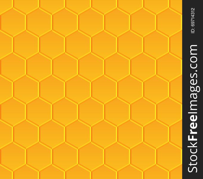 Seamless Pattern With Honeycombs