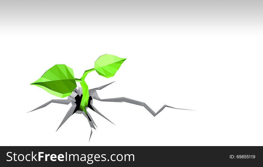 Ecology concept, low poly, isolated on white background. Ecology concept, low poly, isolated on white background