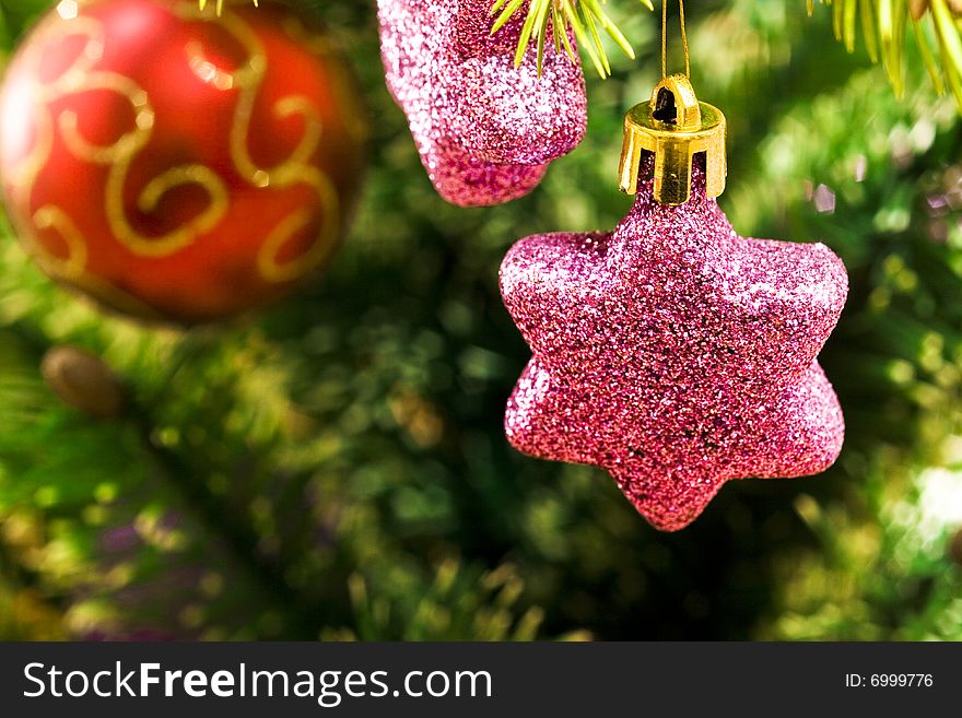 Photo of christmas tree decoration. Photo of christmas tree decoration