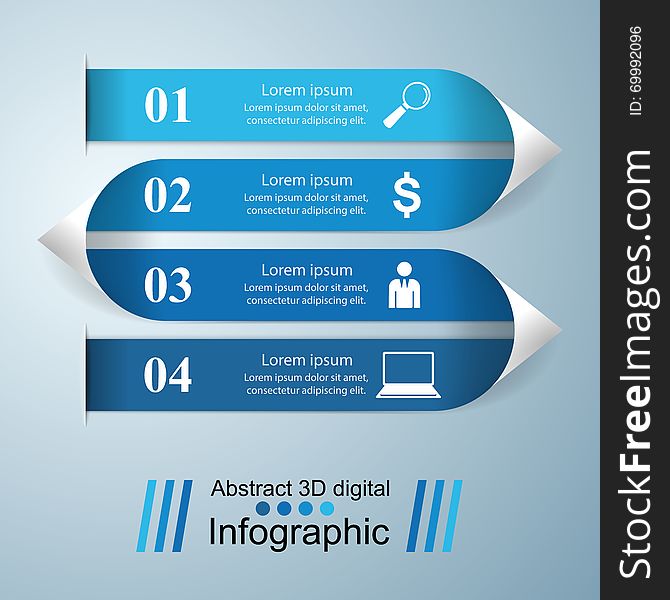 3D infographic design template and marketing icons.