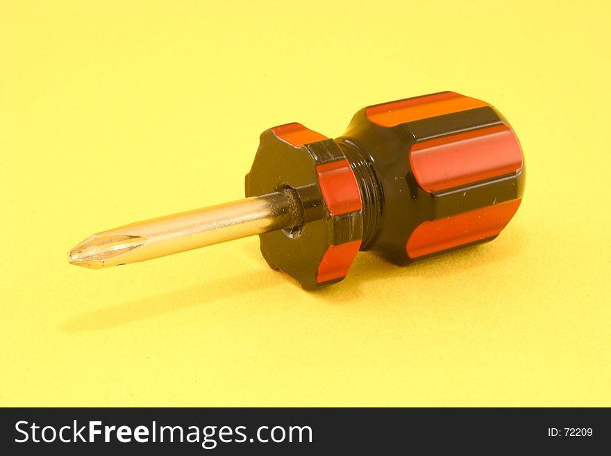 A black and red Screwdriver