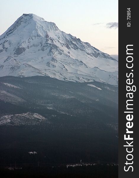 Longer shot of Mount Hood at Sunset. Longer shot of Mount Hood at Sunset.