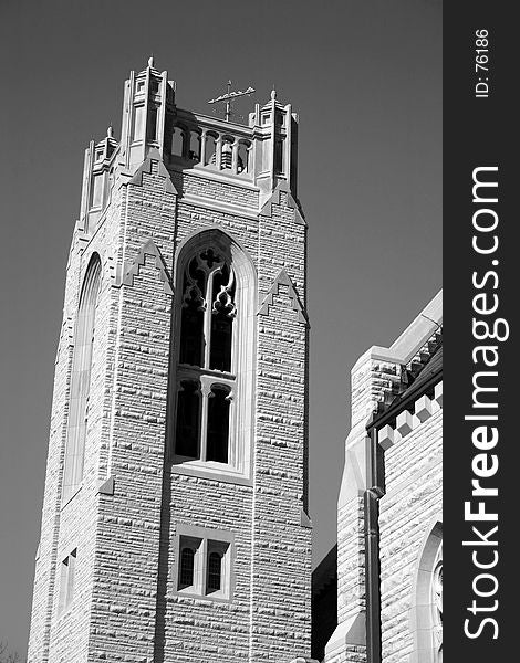 Bell Tower In Black & White